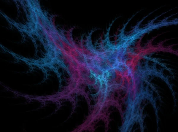 Fondo de luz de efecto fractal abstracto azul y rojo — Foto de Stock