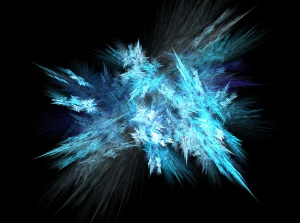 Blue ice abstract fractal effect light background — Stock Photo, Image