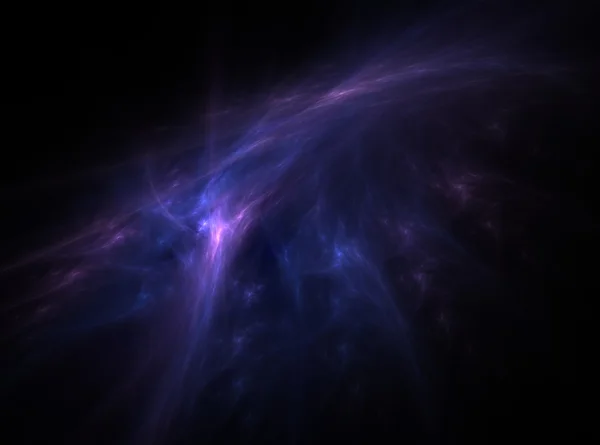 Blue space nebula abstract fractal effect light background — Stock Photo, Image