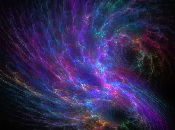 Space nebula abstract fractal effect light background — Stock Photo, Image