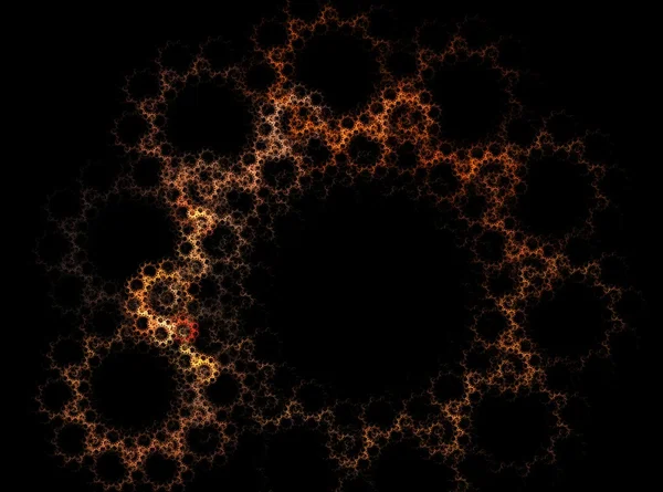 Orange ornament abstract fractal effect light background — Stock Photo, Image