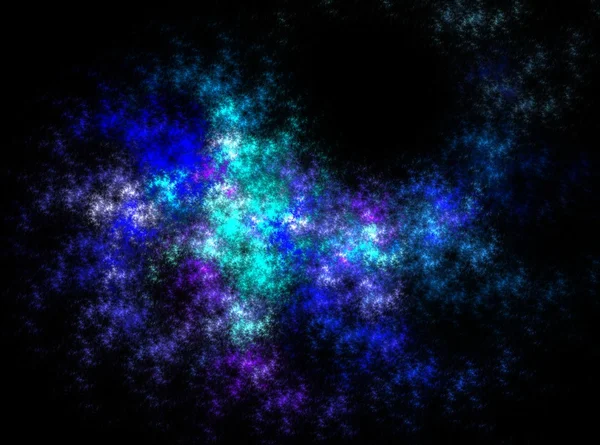 Fondo de luz de efecto fractal abstracto caos azul — Foto de Stock