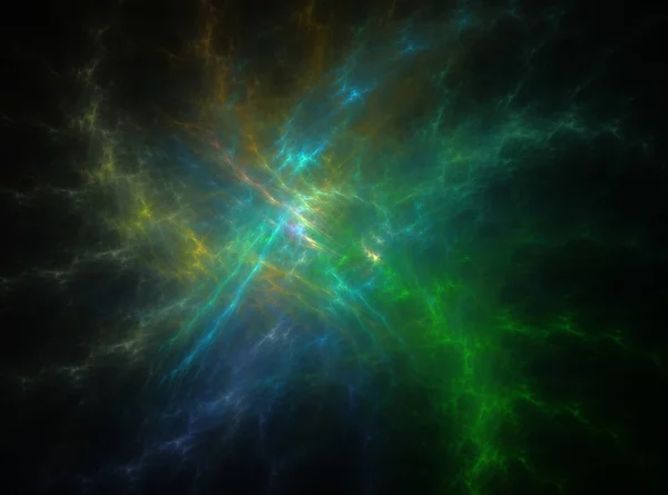 Space nebula abstract fractal effect light background — Stock Photo, Image