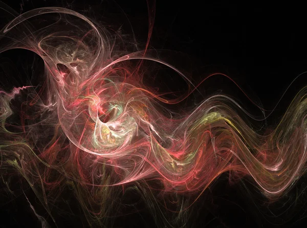 Φως κόκκινο και χρυσό αφηρημένη fractal επίδραση ανοιχτό φόντο — Φωτογραφία Αρχείου