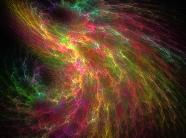 Boşluk bulutsu soyut fraktal etkisi açık renkli — Stok fotoğraf