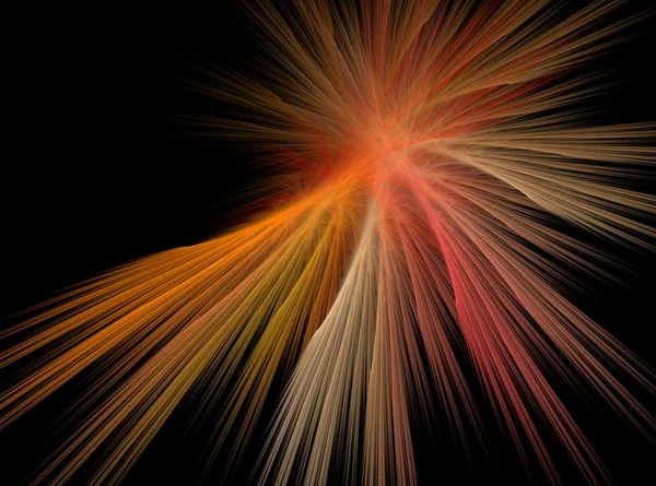 Оранжевые линии абстрактный фрактальный эффект светлый фон — стоковое фото