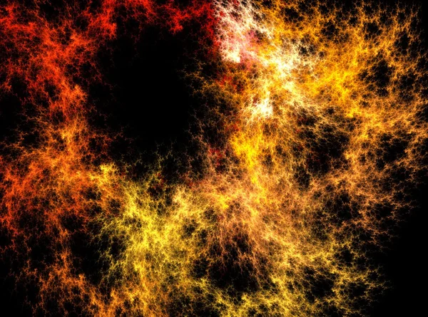 Yellow explosion abstract fractal effect light background — Stock Photo, Image