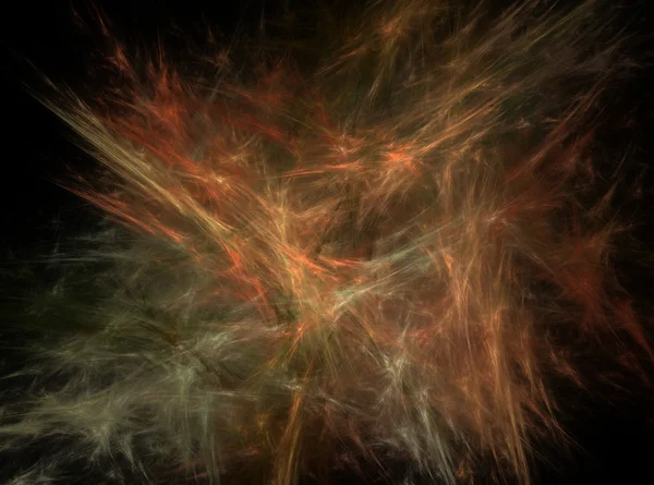 Orange brillant abstrait effet fractal lumière arrière-plan — Photo