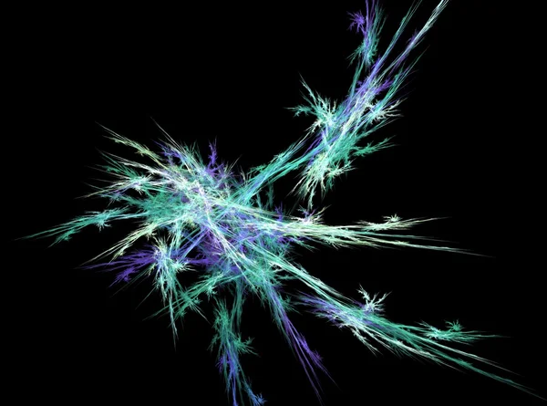 Turquoise brillant abstrait effet fractal lumière arrière-plan — Photo