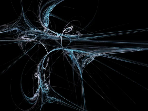 Luz azul brillante efecto fractal abstracto fondo de luz — Foto de Stock
