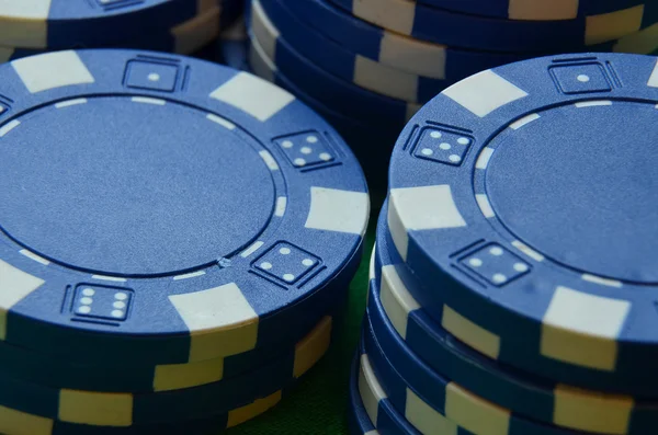 Detalhe da pilha de fichas de poker — Fotografia de Stock