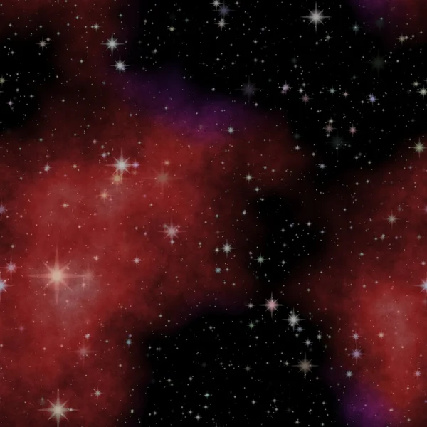 Spațiu cu nebuloasă roșie și stea — Fotografie, imagine de stoc