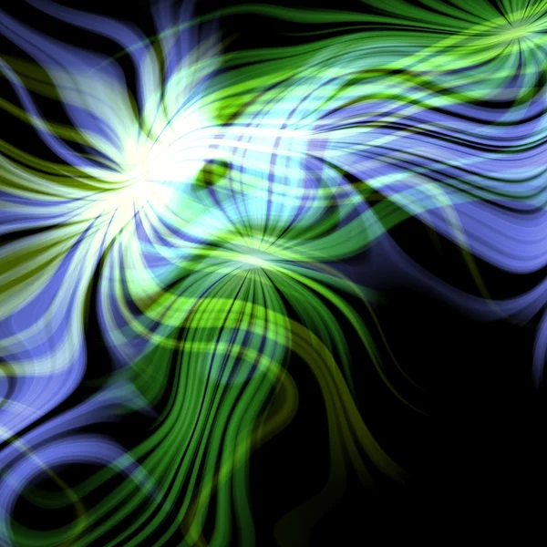 Plasma brilhante azul, verde abstrato — Fotografia de Stock