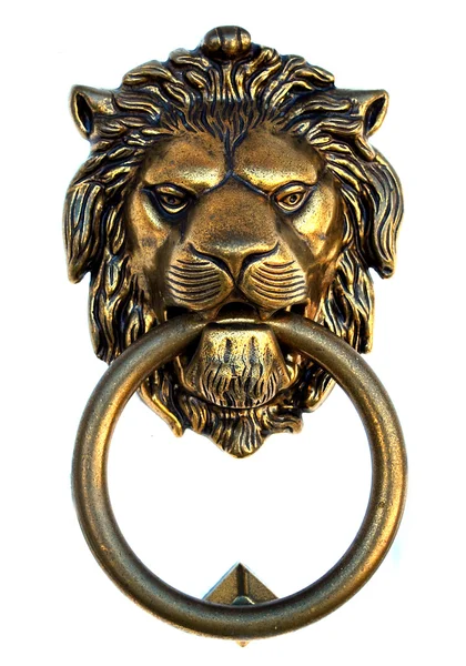 Bronze lion door knocker — Stock Photo, Image