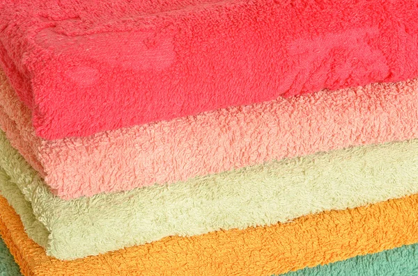 Stack of colorfull towels — Stock Photo, Image