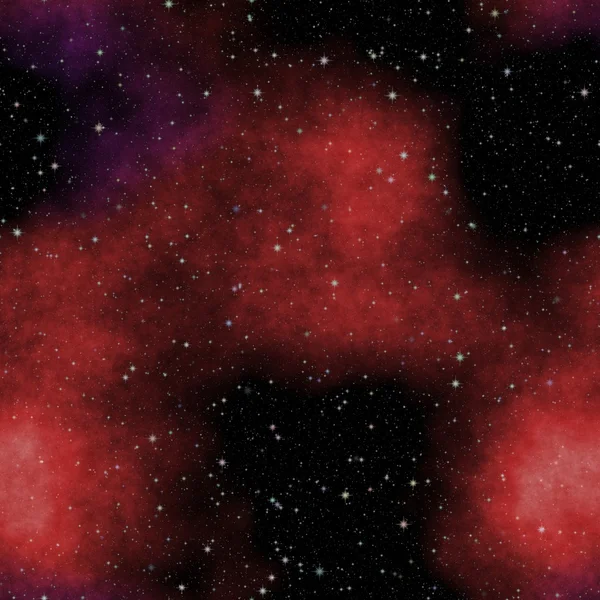 色の星雲とシームレスな空間パターン — ストック写真