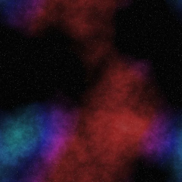 Бесшовный пространственный узор с цветной туманностью — стоковое фото