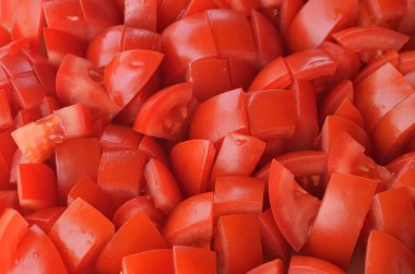 Chopped tomatoes pieces clipart