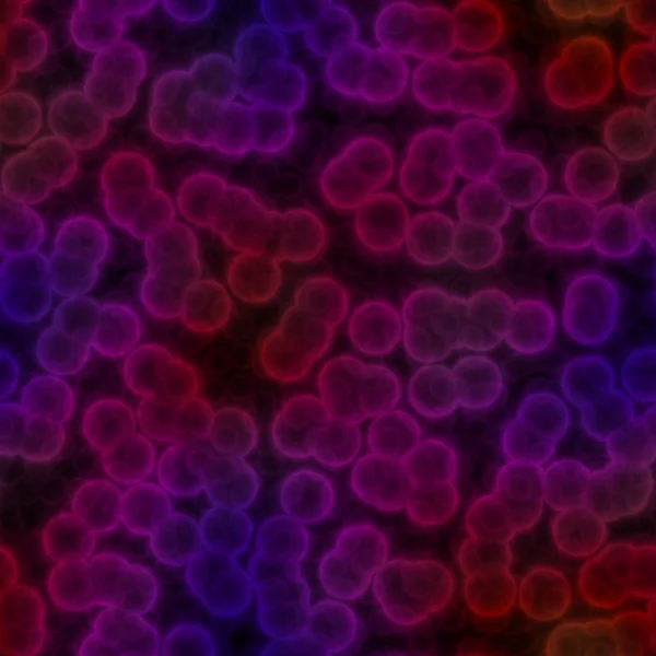 Бесшовные фиолетовые, красные бактерии и вирусы — стоковое фото