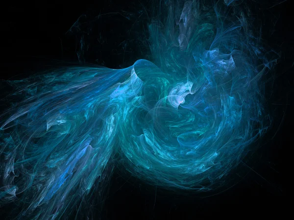 Dihasilkan fraktal abstrak biru — Stok Foto