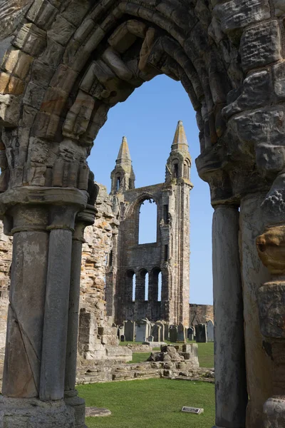 Fife, İskoçya 'daki St. Andrew Katedrali harabeleri.