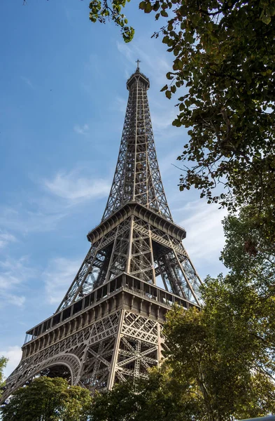 Paris, Fransa 'da yapraklarla kaplı Eyfel kulesi