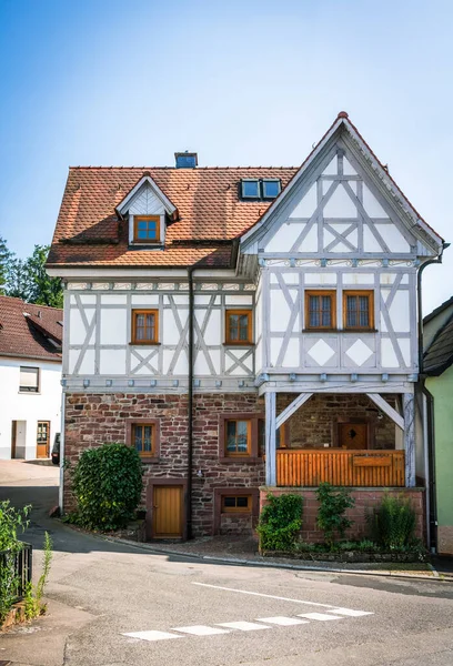 Beautifully Renovated Half Timbered House Typical Region Small Community Southern — Stock Photo, Image