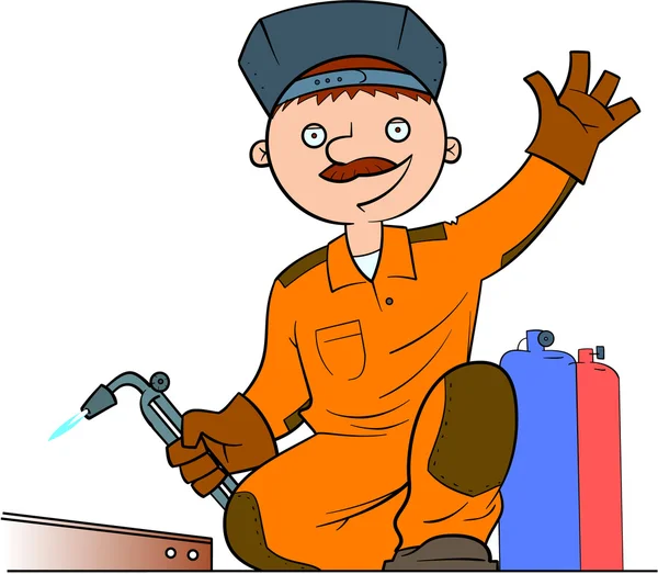 Welder at work — Stock Vector