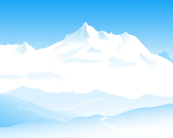 Paisaje invierno — Vector de stock