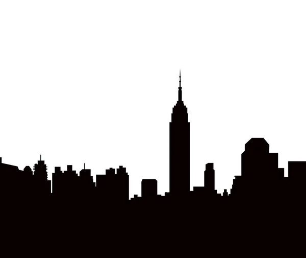 Ochtend skyline van New york — Stockvector