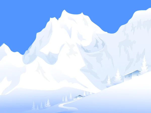 Paisaje invierno — Vector de stock