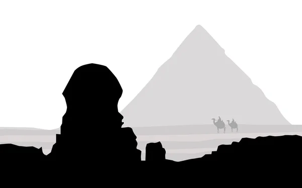 Пирамида на утро — стоковый вектор