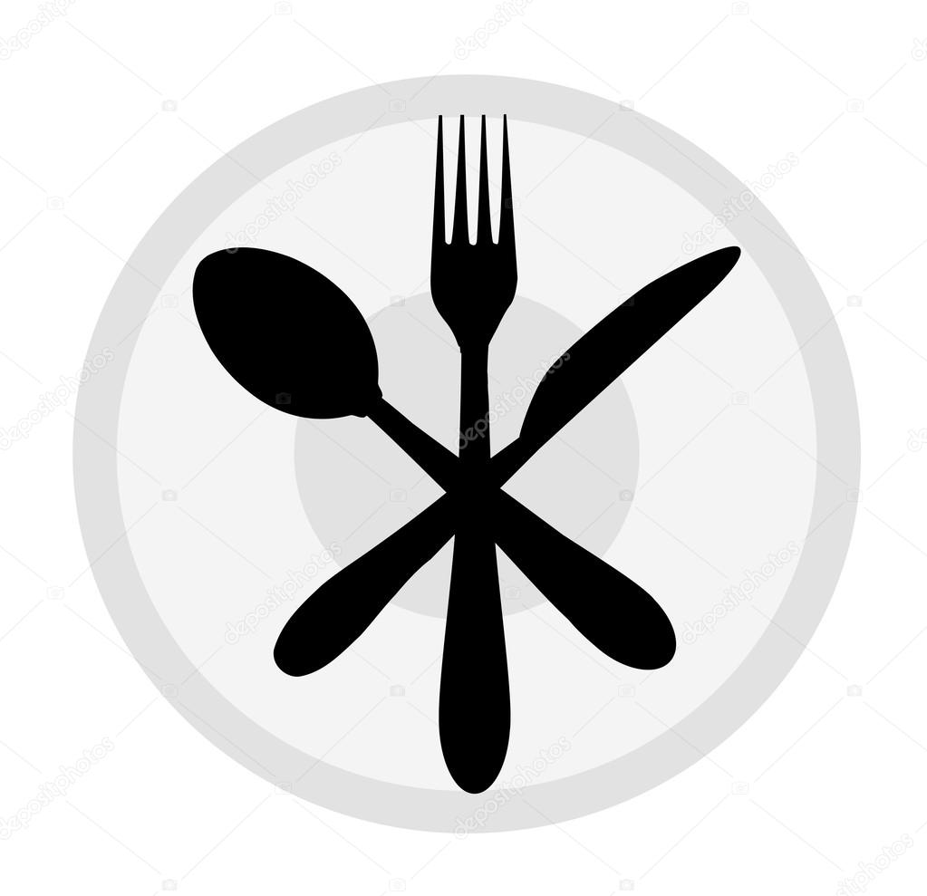 Spoon knife and fork on Pallet-Vector