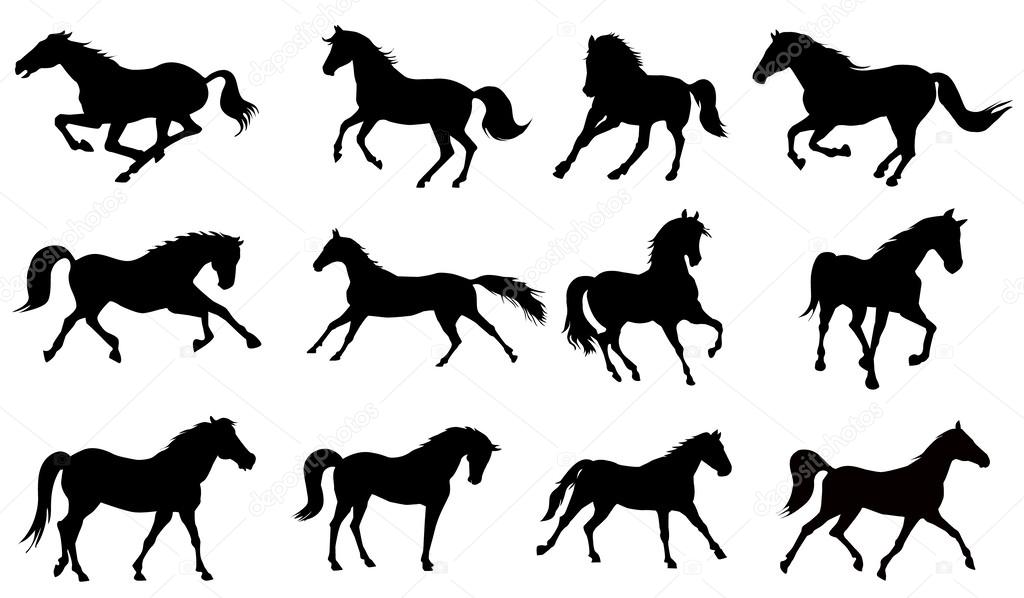 Horse Silhouette Set