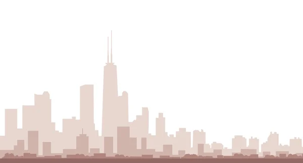 Skyline von Chicago — Stockvektor