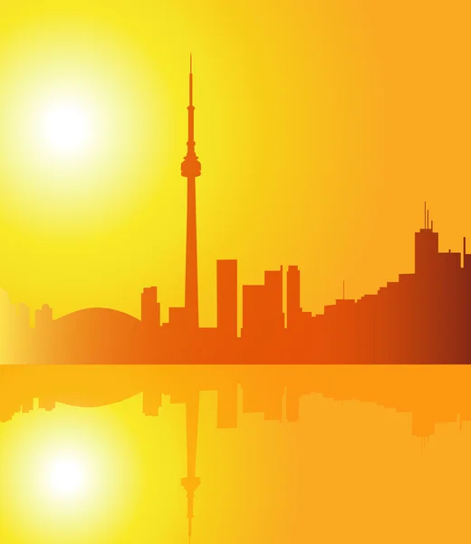 Puesta de sol en Toronto — Vector de stock
