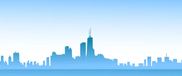 Chicago en la madrugada — Vector de stock