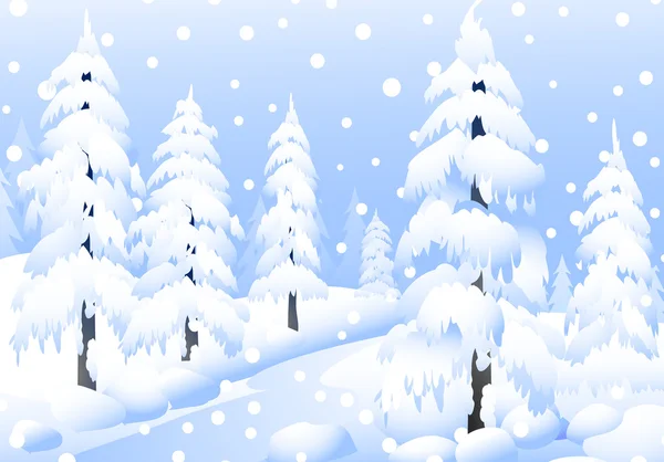 冬季景观 — 图库矢量图片
