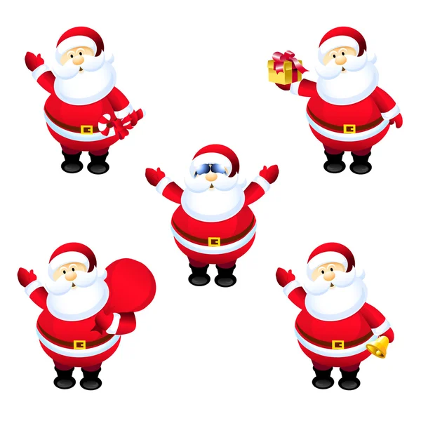 Santa Claus Set-Vector — Stockvector