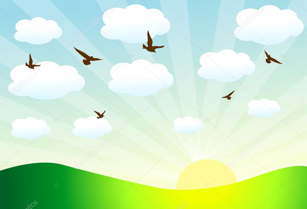 Sunrise at Early Morning Landscape Stock Vector Image by ©samillustration #53342633 Sunrise at Early Morning Landscape Stock Vector Image by ©samillustration #53342633