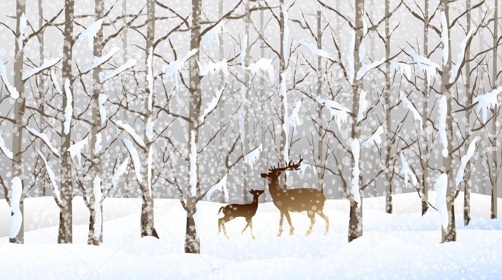Winter Landsacpe & Rain Deer