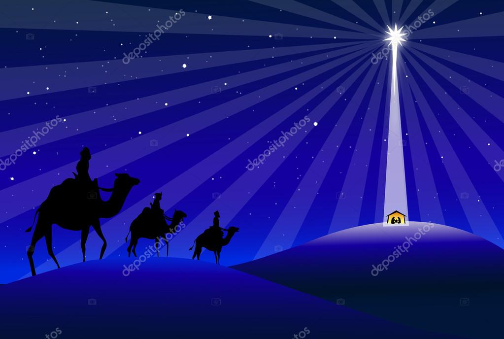 Three Wise men & Star is a vector illustration.