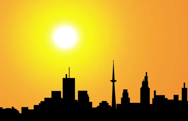 City Sunrise-Vector — Stock Vector