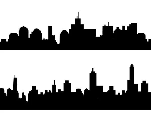 Skylines de la ciudad — Vector de stock