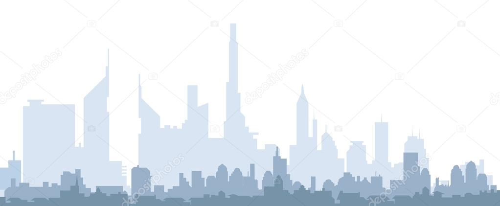 Morning City Skyline is a vector illustration.