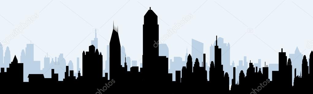 City Morning Skyline-Vector