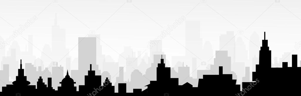 City Silhouette is a vector illustration.