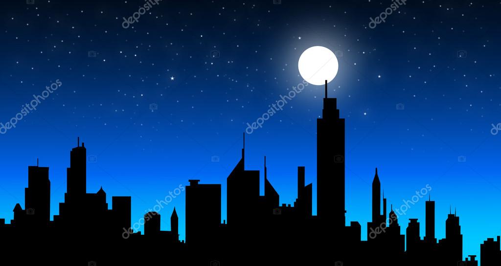 Night Cityscape is a vector illustration.