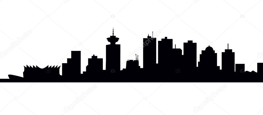 Vancouver skyline is a vector illustration.