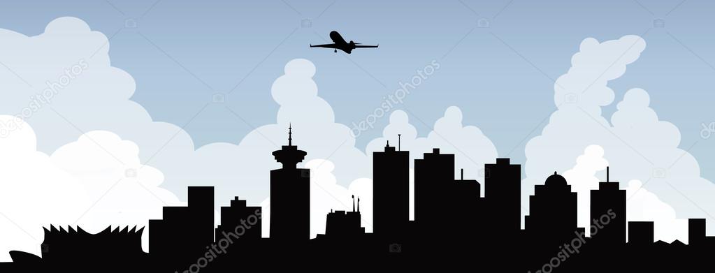 Vancouver at morning is a vector illustration.